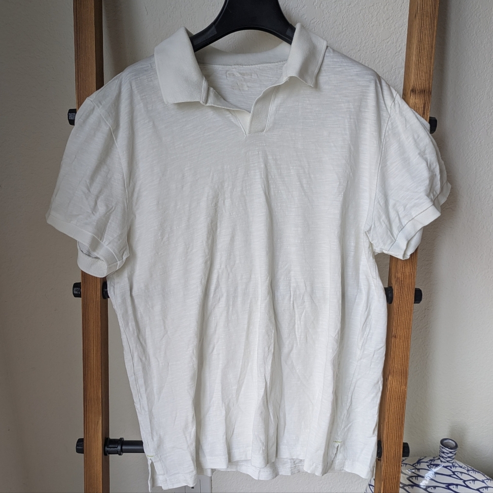 Bonobos Men's Classic White Polo Tshirt Shirt Size M